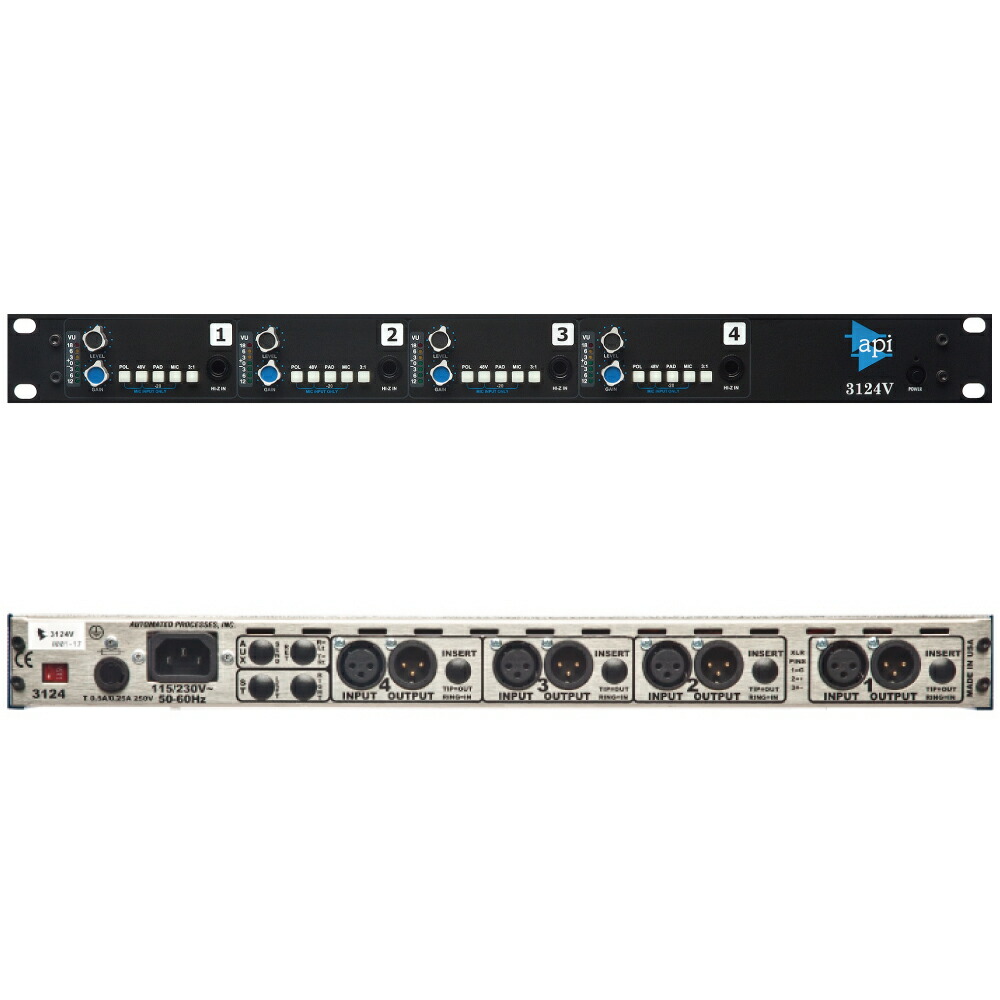api 3124V ディスクリート4chマイク ラインプリアンプ DI