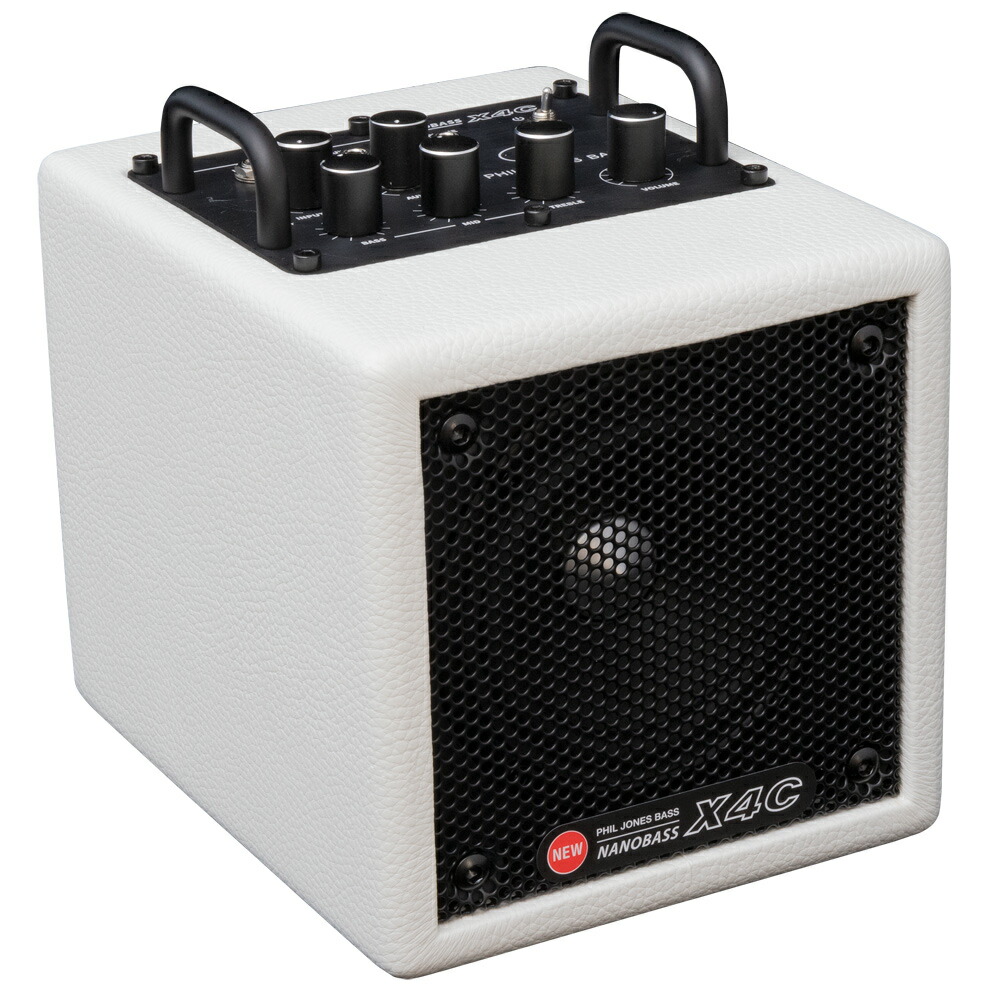 Phil Jones Bass (PJB) NANOBASS X4C White モバイルバッテリー対応 ベースコンボアンプ|ミュージックランドKEY WEST