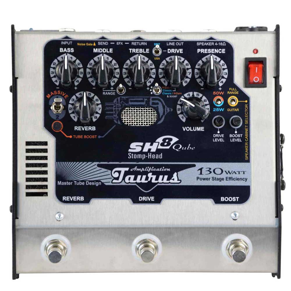 Taurus Stomp-Head SH8.Qube / SILVER (シルバーカラー) ペダル型真空管アンプヘッド｜ミュージックランドKEY WEST