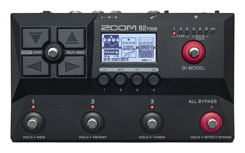 ZOOM B1 FOUR ベース マルチエフェクター 箱付 ZOOM B1 FOUR + 持ち運びバッグ セット ベース用マルチ