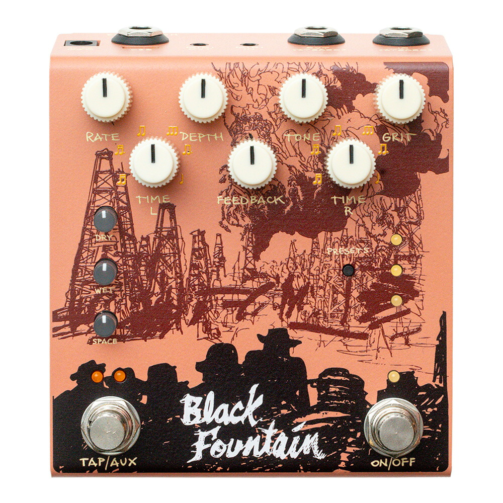 OLD BLOOD NOISE ENDEAVORS Black Fountain Stereo / Terracotta [Oil Can Inspired Delay + More]