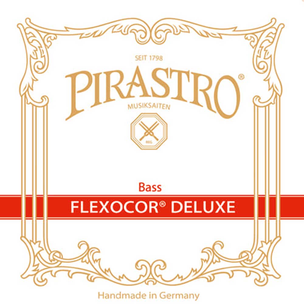 【国内正規品】 Pirastro Flexocor Deluxe Contrabass スチール弦セット オーケストラチューニング用 ピラストロ フレクソコア デラックス コントラバス(ウッドベース)弦 3/4サイズ(国内標準サイズ)