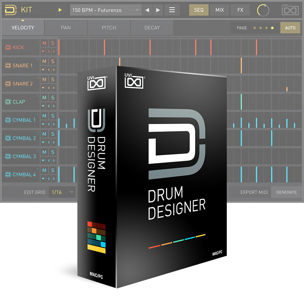 UVI Drum Designer 【ダウンロード版/メール納品】