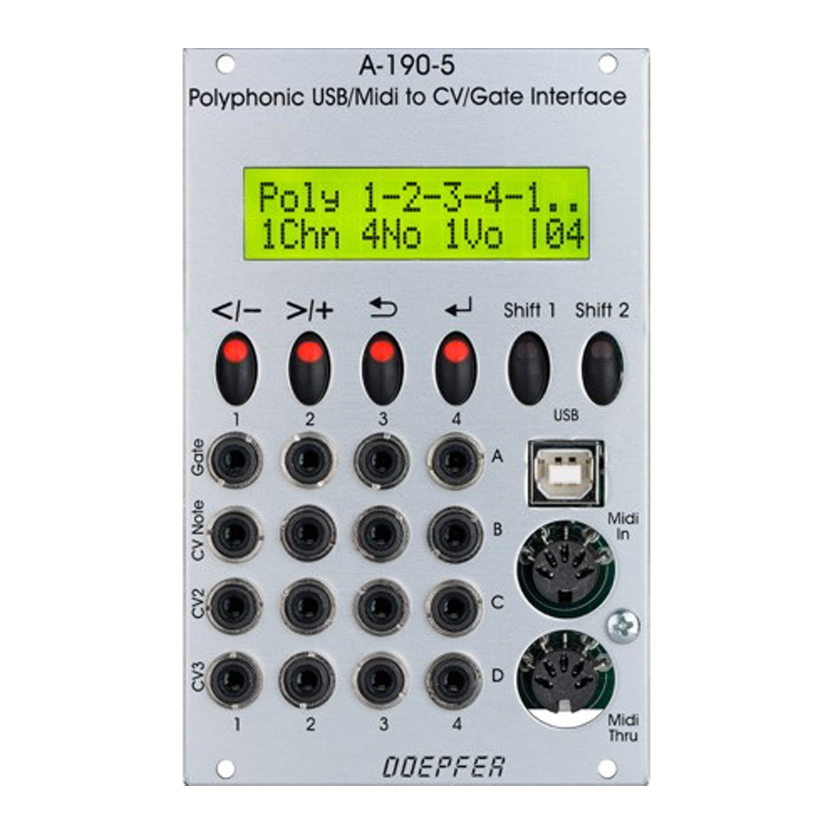 Doepfer A 190 5 Polyphonic Usb Midi To Cv Gate Interface 送料無料 Arsn Sn