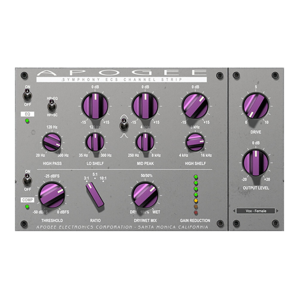 Apogee Symphony ECS Channel Strip 【ダウンロード版/メール納品】|ミュージックランドKEY WEST