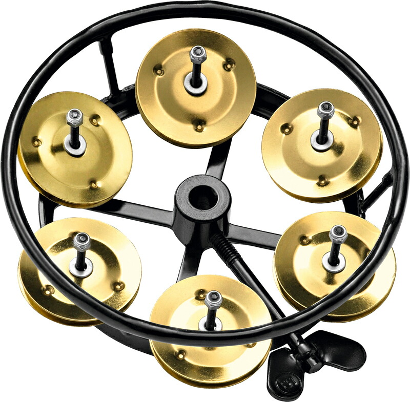 MEINL プロフェッショナルハイハットタンバリン THH1B-BK Brass jingles, black