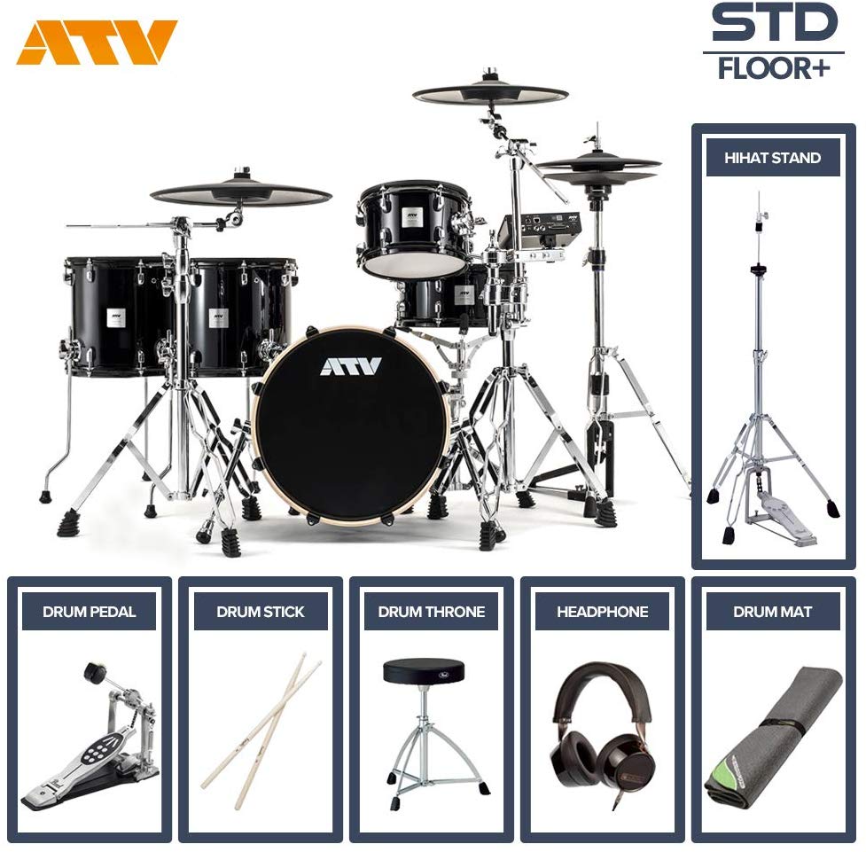 ATV aDrums artist STANDARD SET ADA-STDSET 2フロアタム フルオプションセット (シングルペダル)｜ミュージックランドKEY EAST