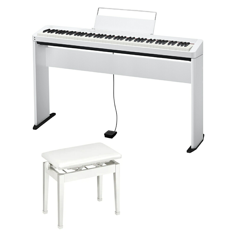 電子ピアノ CASIO PX-S1100 WE + CS-68PWE (専用スタンド) + CB-30WE (高低自在椅子)｜ミュージックランドKEY EAST