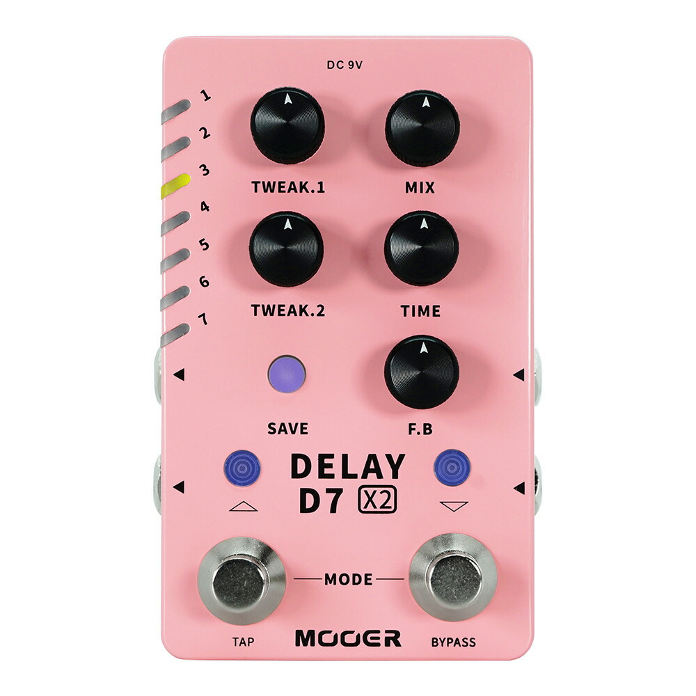 Mooer D7 ディレイ/ルーパー　美品　エフェクトオフ時に残響が残ります Mooer D7