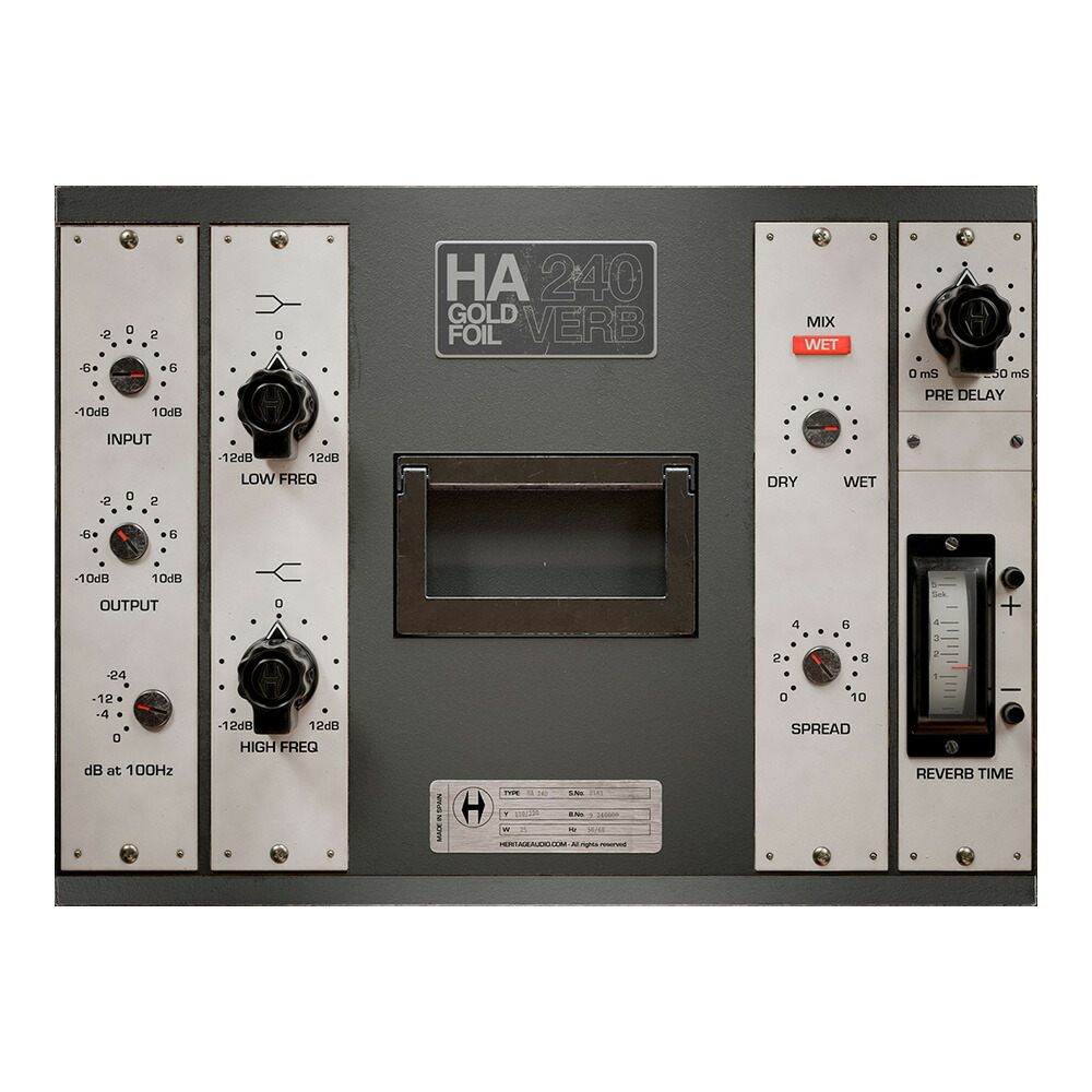 Heritage Audio HA240 Gold Foil Verb [メール納品]