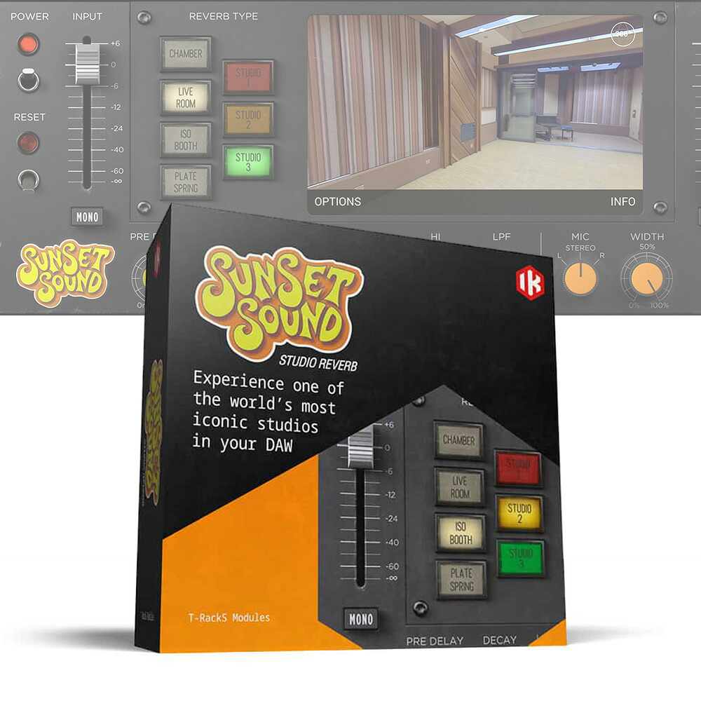 IK Multimedia T-RackS Sunset Sound Studio Reverb [メール納品]