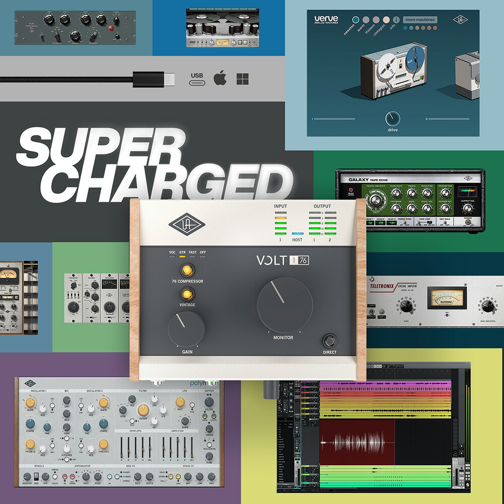 Volt 176 オーディオインターフェイス UNIVERSAL AUDIO Volt 176 USB Recording Studio - Universal Audio | Hookup, Inc.