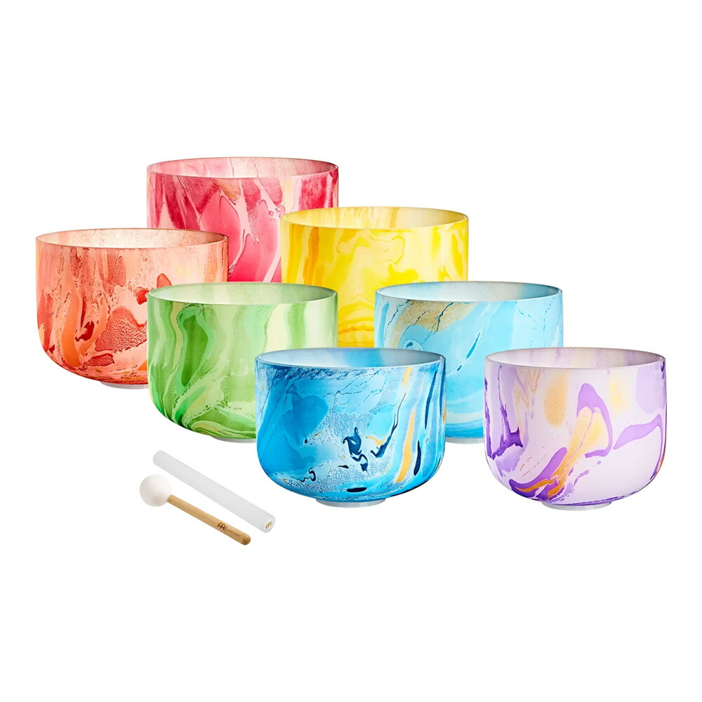 MEINL Sonic Energy 7-piece Marble Crystal Singing Bowl Chakra Set, B4, A4, G4, F4, E4, D4, C4, 432 Hz [MCSBSETCHA] 134,145円