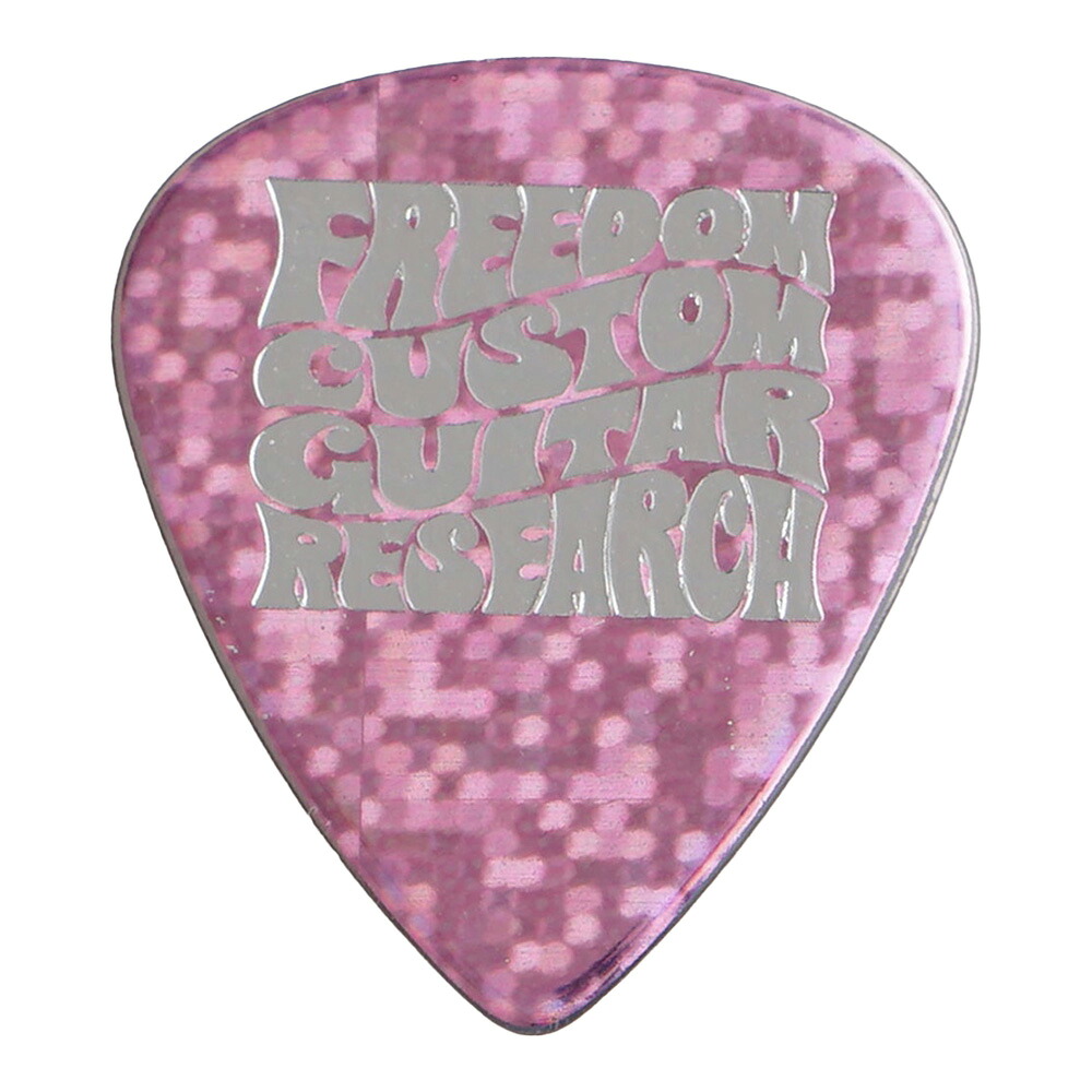 Freedom Custom Guitar Research Pick Teardrop 100SPP (ティアドロップ / スパンコールピンク / 銀ロゴ / 1.0mm) [SP-PK-08] 50枚セット