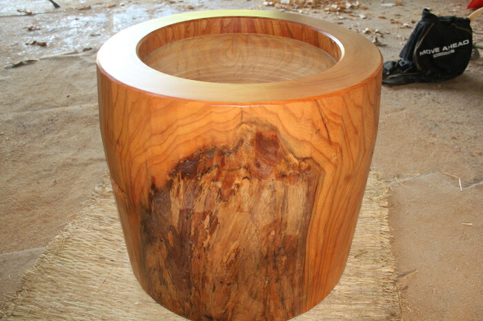 美品 臼と杵 浅野木工所 手造り天然ケヤキ 楽天市場】◎欅(ケヤキ)餅つき臼(うす) 尺9(φ57)臼・・・4