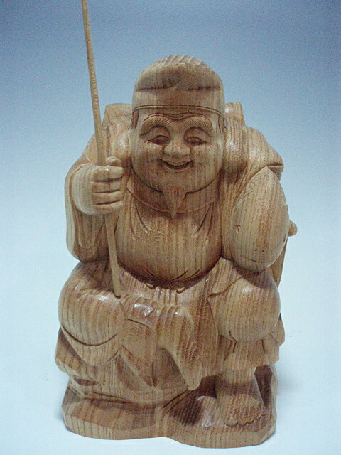 木彫り・・・欅　恵比寿20cm