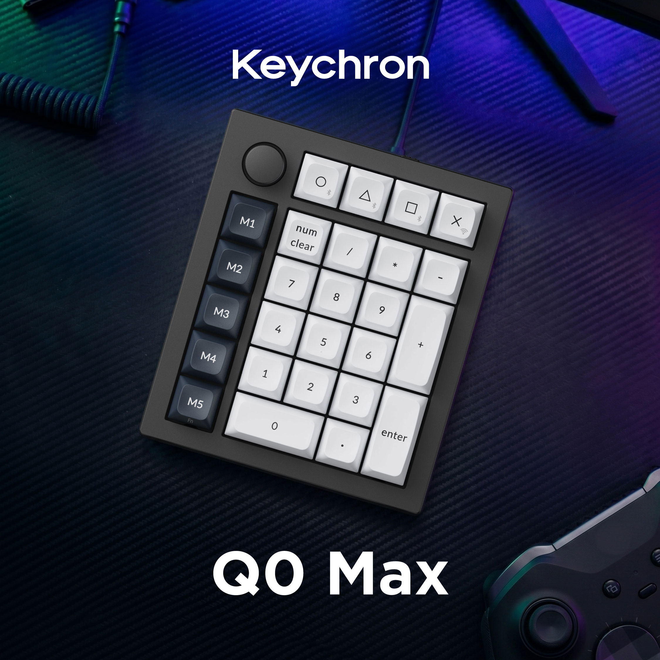 Keychron Q0 Max QMK カスタム・テンキー_マルチペアリング_オフィス_テレワーク_自作キーボード_QMK_ホットスワップ_ガスケット構造_macOS_Windows_iOS_Android_Linux_アルミボディ_PBTキーキャップ_RGBバックライト_人気｜Keychron Japan