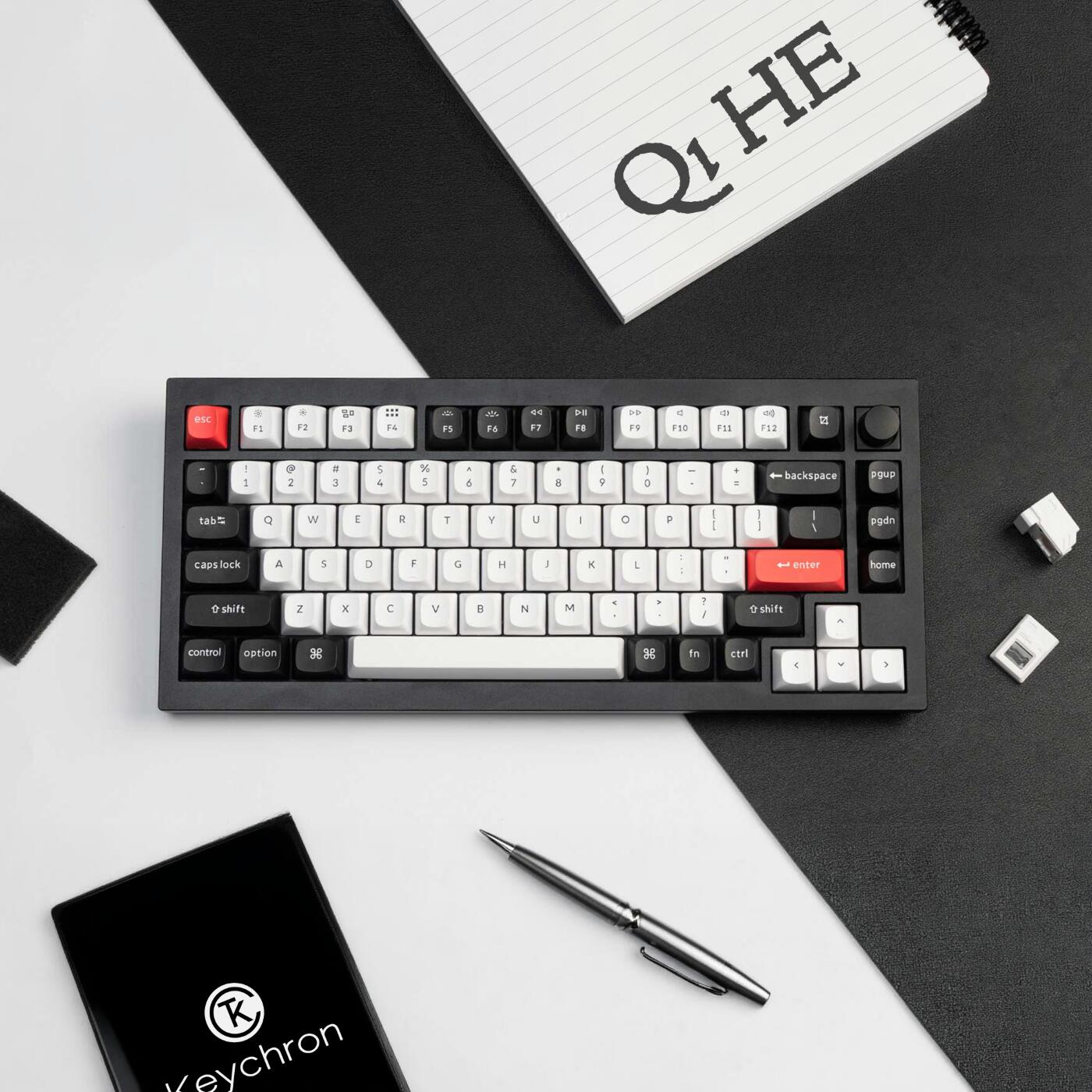 Keychron Q1 HE 磁石取り替えっこ積み上げる QMK 無線電話 カスタム鍵盤