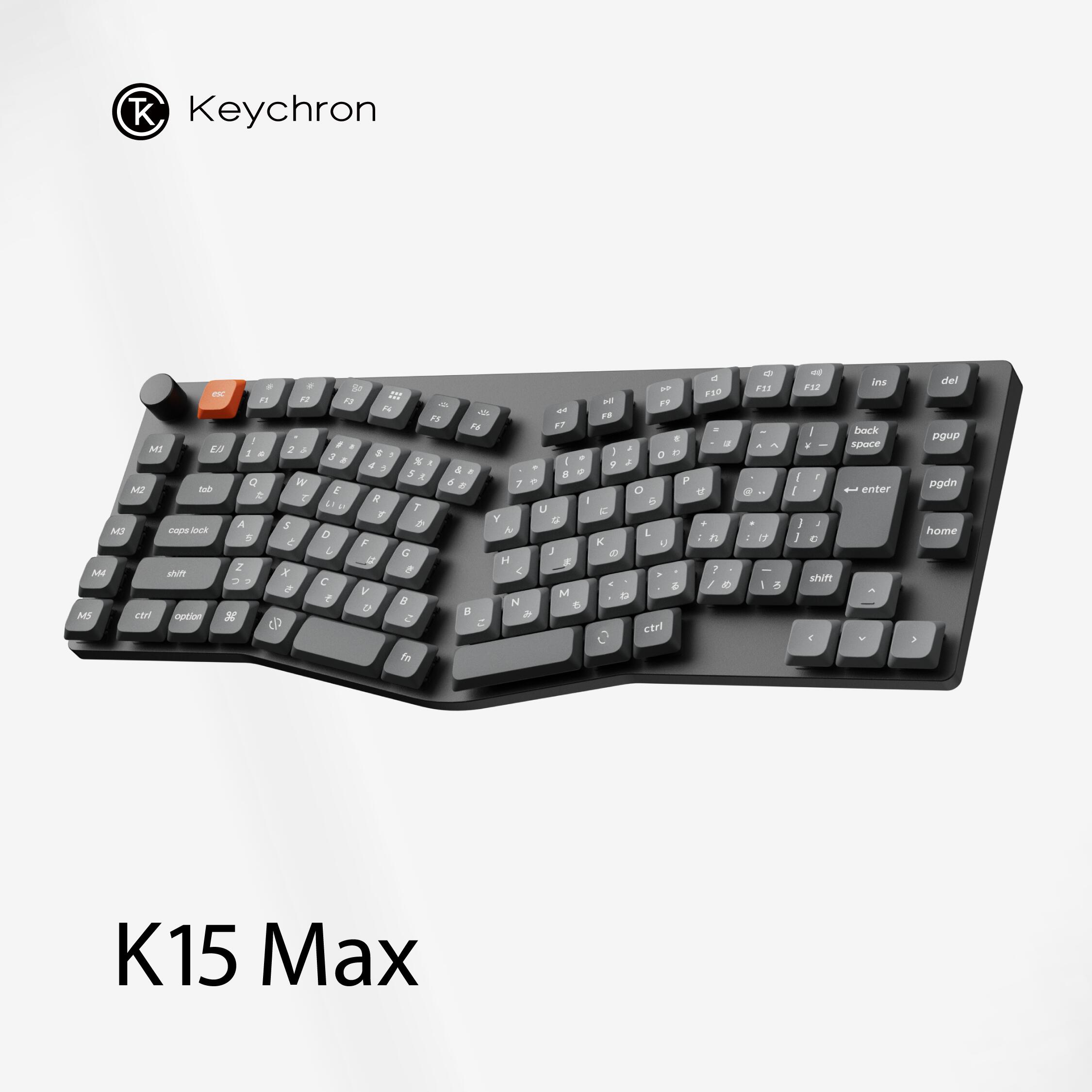 【20%銀行割引大売り出し】Keychron K15 Max QMK/VIA 無線電話 カスタム・力学的鍵盤(Aliceレイアウト)(原則として通貨価値19,910円～)
