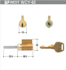 WEST取り替えっこ用円柱全国的5500助けること錠（WCY-62）