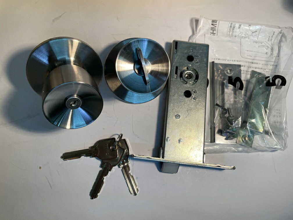 MIWA 握り玉錠 近畿工業 M-80 B/S100 扉厚30|鍵の森の館