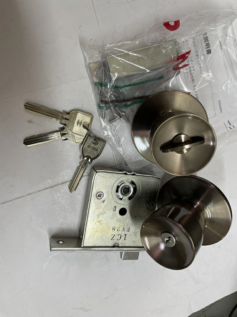 MIWA 握り玉錠M−76 U9HMSD-1 29~33mm B/S64mm|鍵の森の館