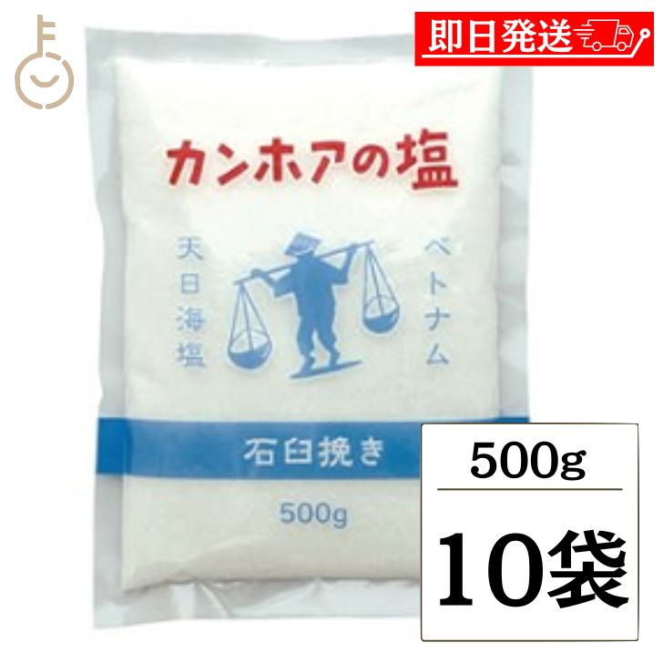 【マラソン限定！最大2000円OFF】 カンホアの塩 500g 10袋 石臼挽き お塩 カンホア 塩 天日塩 ベトナムの塩 ミネラル 天日 天然塩 送料無料 ランキング 父の日2025