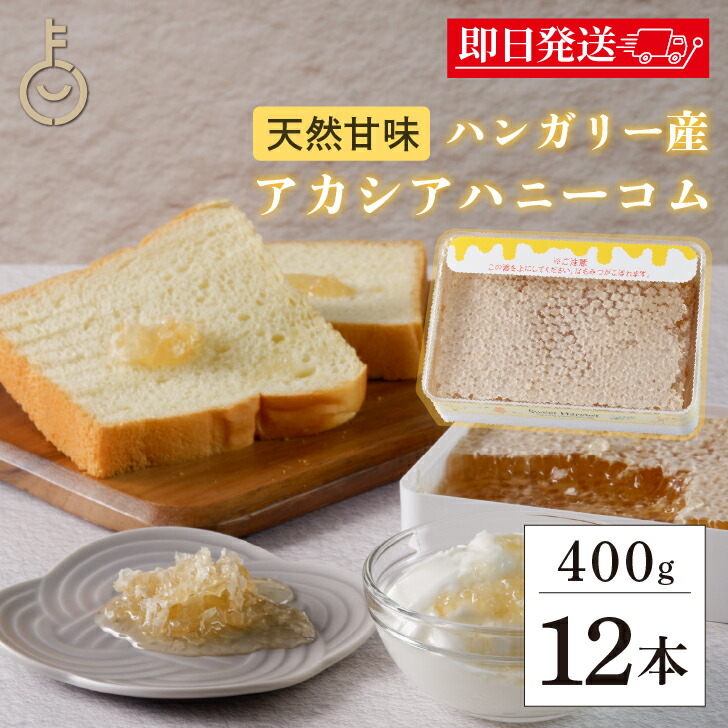 【レビュー投稿で500円OFFクーポン】 スイートハーベスト 豊産業 アカシアハニーコム 400g ×12 巣蜜 コムハニー アカシア はちみつ ハチミツ honey アカシア蜂蜜 トースト パン パンケーキ ケーキ アイスクリー ヨーグルト チーズ 朝食 食品 ハンガリー産 ハンガリー 福袋