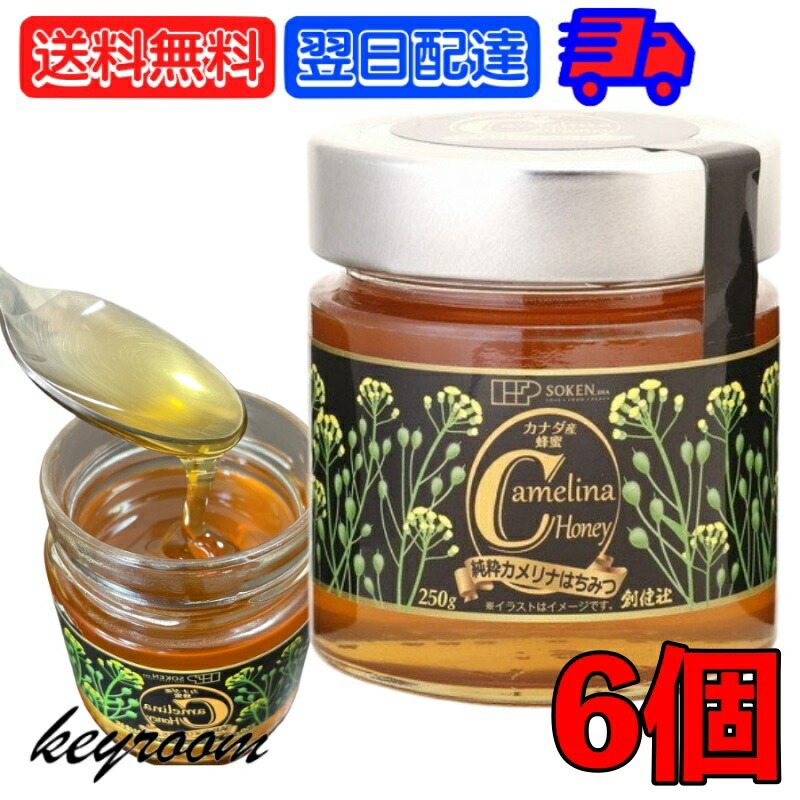 純粋カメリナはちみつ 250g 6個 創健社 純粋 カメリナ はちみつ ハチミツ カメリナオイル 無添加 マヌカ 蜂蜜 カメリナサティバ ハニー 送料無料