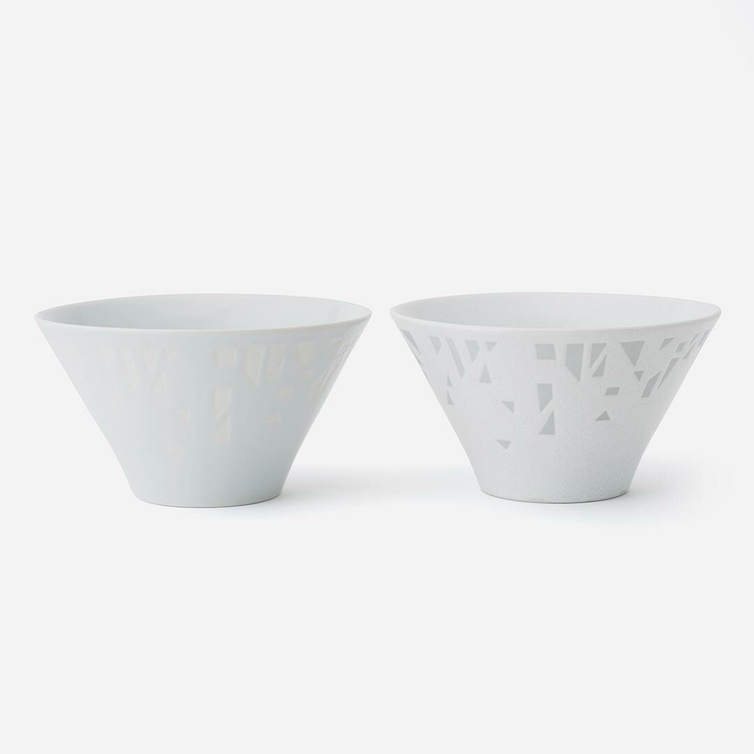 KEYUCA公式店 ケユカ 美濃焼 rhogram ボウル 16cm 日本製 磁器 丼 どんぶり 鉢 サラダボウル パーティを彩るご馳走や テーブルウエア オシャレ 電子レンジ対応 モダン シンプル 食洗機対応 深皿 大人女性の 結婚祝い フードボウル 幾何学模様 食器洗浄機対応 デザイン