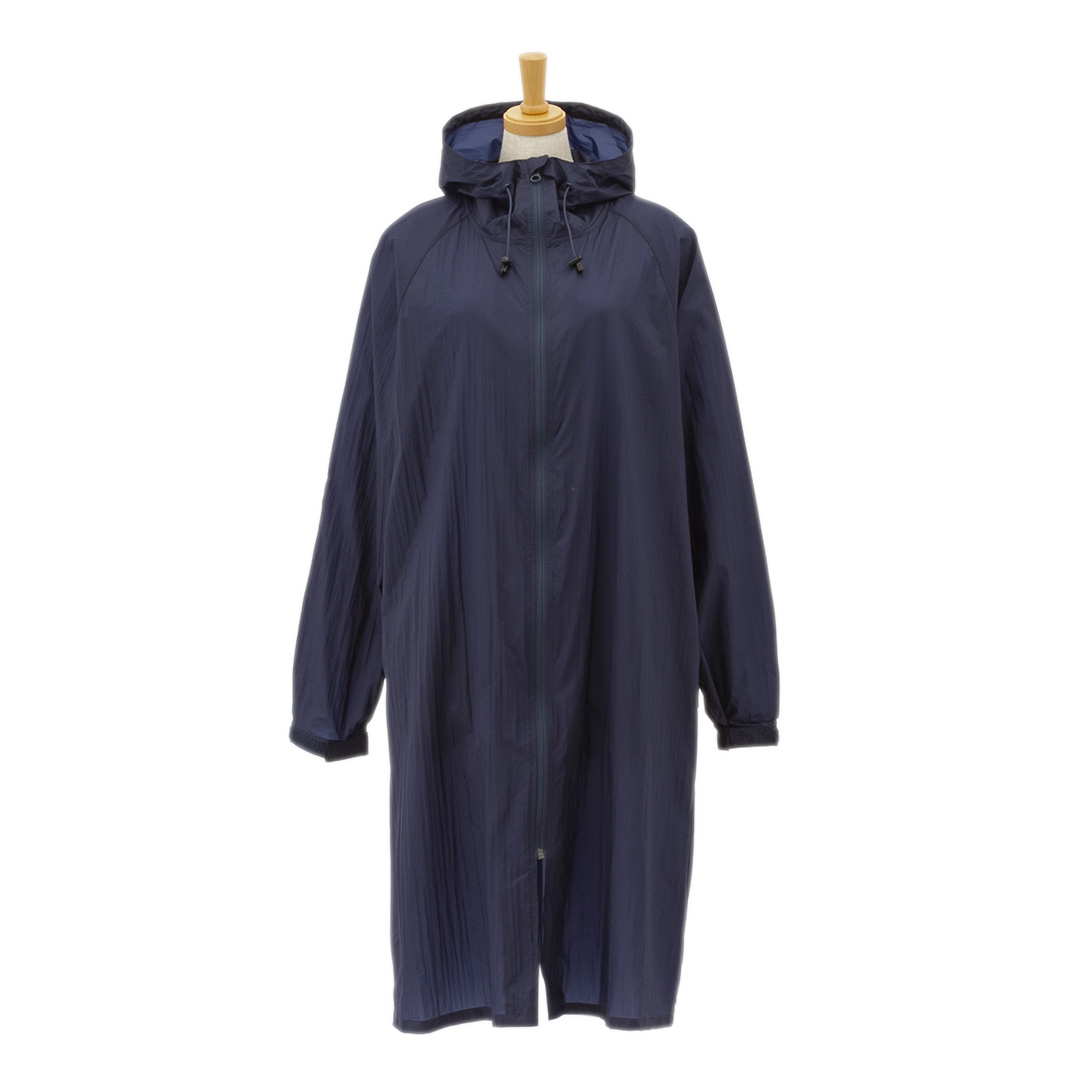 navy blue raincoat with hood