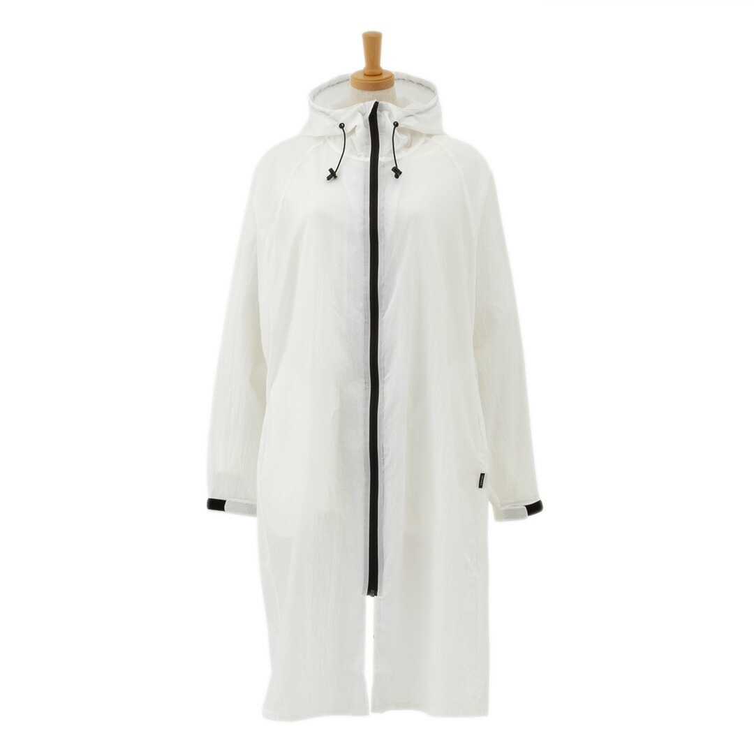 楽天市場 Keyuca公式店 ケユカ レインフードコート軽量 Ii ホワイト レインコート かっぱ 雨具 レイングッズ ロング丈 無地 おしゃれ シンプル 通販 楽天 グッドプライス Keyuca