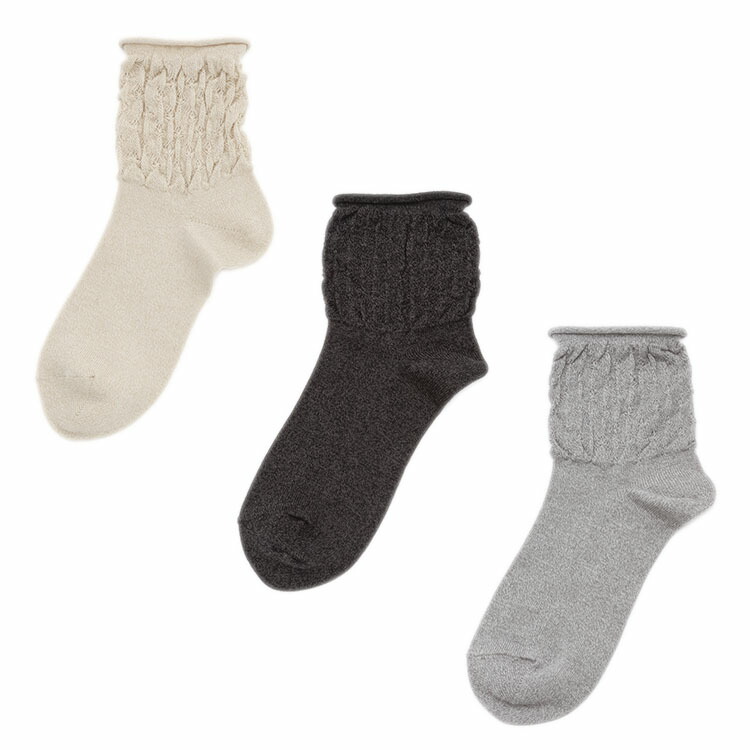 楽天市場 Keyuca ケユカ 公式店 日本製 R タック編ロール 国産 靴下 ロークルー ソックス タック編み 無地 シンプル おしゃれ かわいい 通販 楽天 Keyuca