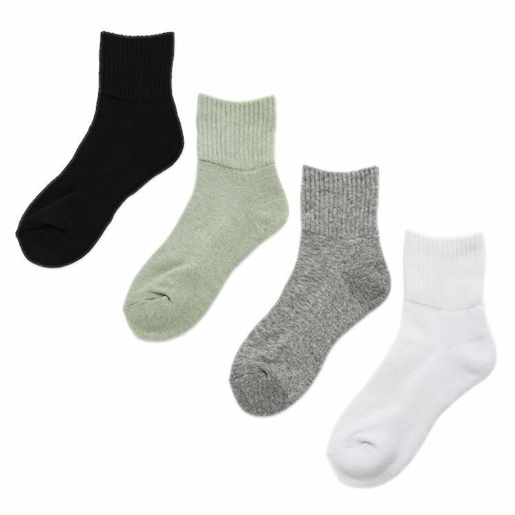 楽天市場 Keyuca公式店 ケユカ 日本製 R ソフト履口パイル 国産 ソックス 靴下 ロークルーソックス 吸水性 無地 シンプル おしゃれ かわいい 通販 Keyuca
