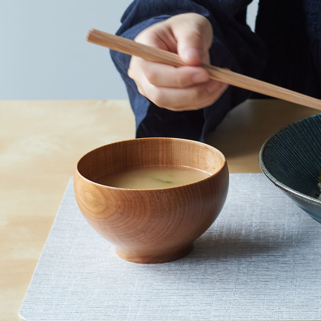 会津漆器 木目模様のお椀 会津漆器 木目模様のお椀 七分丈フルオープン 授乳あき付き
