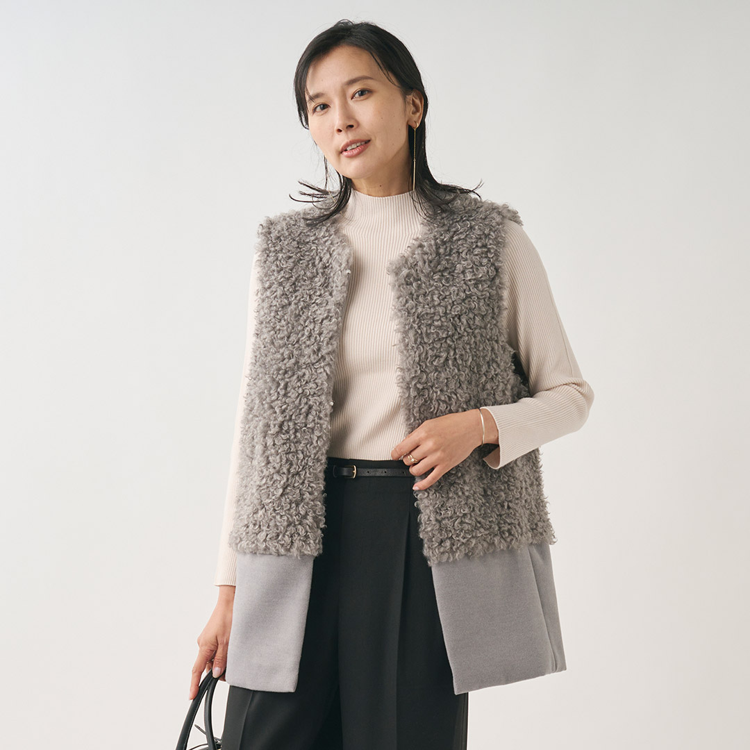 楽天市場】【KEYUCA公式店】ケユカ フェイクファーフーディーベスト