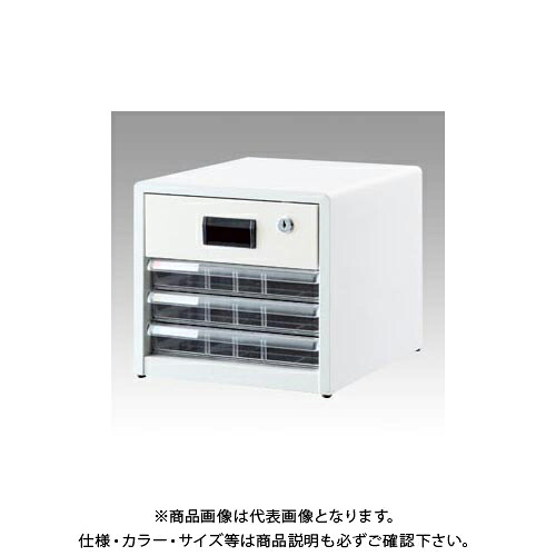 ナカバヤシ アバンテV2レターケース浅3段X鍵付1段 AL-R4シロ/A