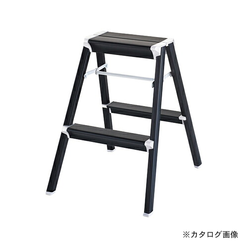 長谷川工業 アルミ踏み台 2段 6台 SK2.0-06BK｜工具屋「まいど！」