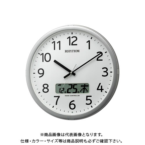 リズム時計 電波時計 プログラムカレンダー01SR 4FNA01SR19|工具屋「まいど!」