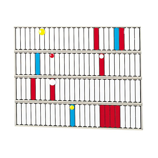 リヒトラブ 回転表示板 100口座 585&times;18&times;465mm S-2534｜工具屋「まいど！」