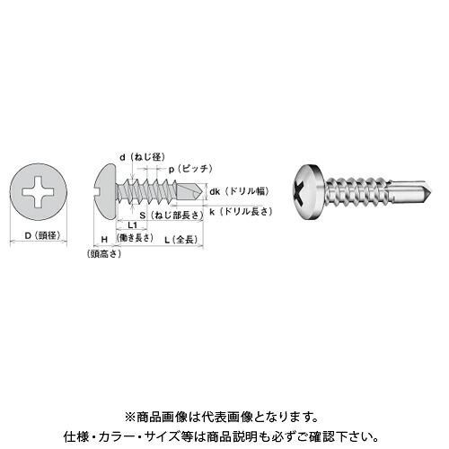 ヤマヒロ SUS410ステンレスナベ 4X13 パシペート 1000本(小箱) SPJ13|工具屋「まいど!」