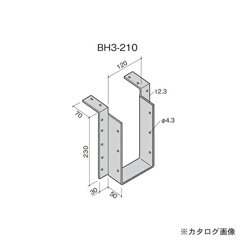カネシン 梁受け金物 (10個入) BH3-210|工具屋「まいど!」