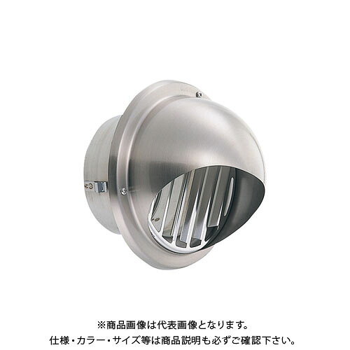 宇佐美産業 丸型ボンネット付ガラリ(螺旋釘脱着式)決定づける両吹型 φ100 ヘアーライン (24ヶ入) GBV100BW-HL