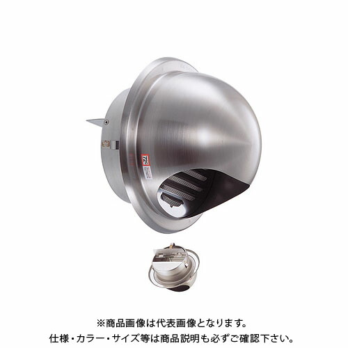 宇佐美工業 丸型フード付ガラリ 溶接組立式（自然給排気スタンダードタイプ）防火ダンパー付 φ150 ヘアーライン (12ヶ入) GSN150SHD-HL