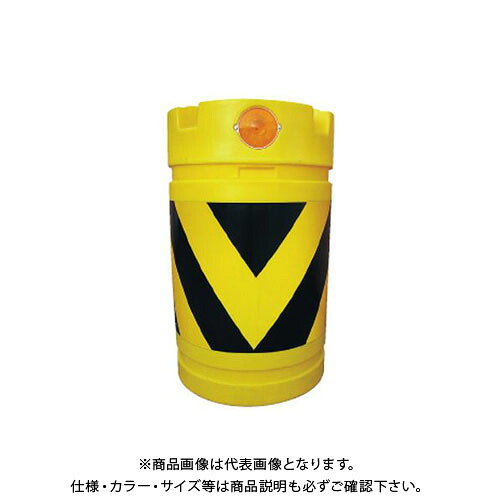 【送料別途】【直送品】安全興業 デリネーター付バンパードラム 黄黒 (1入) KDD-3