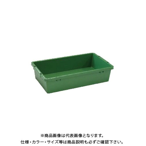 【貨物輸送別途】【直送品】安全性のある興業 プラ箱 25 緑 577(640)×315(370)×145粍 (10入)