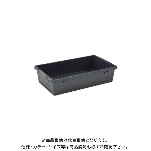 【貨物輸送別途】【直送品】安全性のある興業 プラ箱 25 黒 577(640)×315(370)×145粍 (10入)