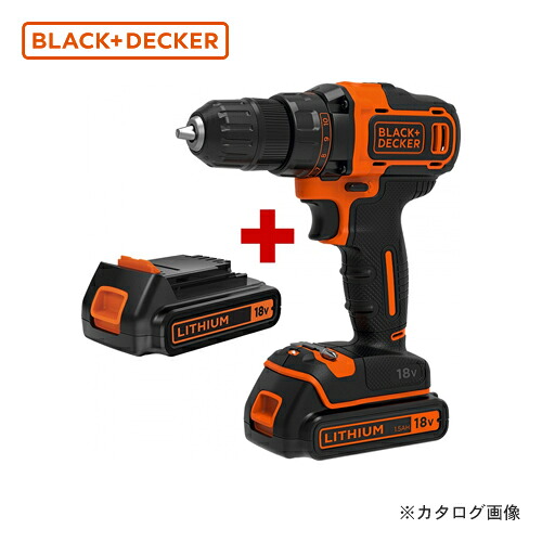 ブラックアンドデッカー BLACK＆DECKER BDCDD186K2-JP 18V ドリルドライバー