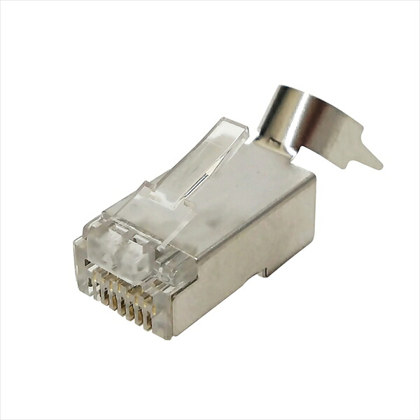 ジェフコム JEFCOM 種族6Aモジュラープラグ (つき抜ける印字機・ゼムクリップ式) M6A-1P-876SCT