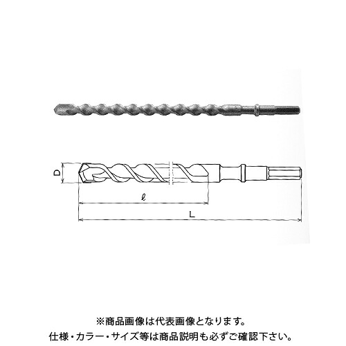関西手道具製造所 六角軸鉄槌・せん孔機ビット 35.0粍 (D) x 280粍 (L) 1本 2100028350